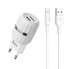 МЗП Hoco C 41A 2USB 2.4A   Cable Type C White