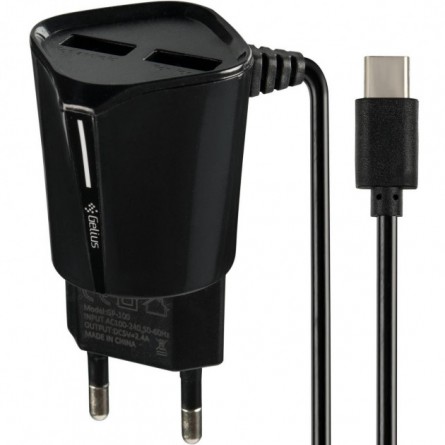 Зображення МЗП Gelius Edition Auto ID 2 USB Cable Type C 2.4A Black - зображення 1