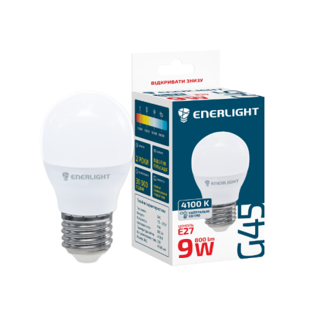 Лампочка Enerlight G45 9Вт 4100K E27