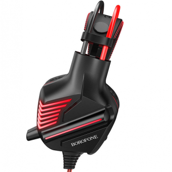 Изображение Наушники Borofone BO101 Racing Gaming Wired Headphones Black/Red