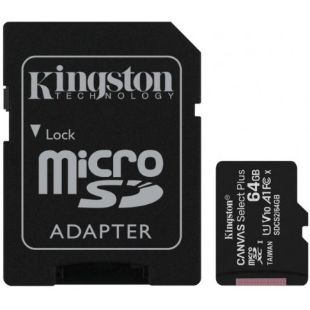 Карта памяти Kingston MSDXC Canvas Select Plus 64 Gb UHS1 cl10