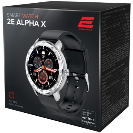 Smart годинник 2E Alpha X 46 mm Silver (2Е-CWW30SL) фото №3
