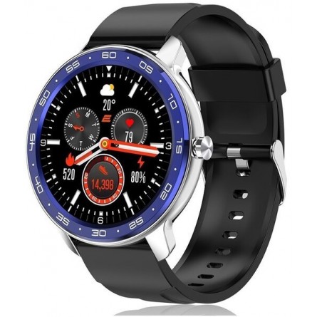 Smart часы 2E Alpha X 46 mm Silver-Blue (2Е-CWW30SLBL)