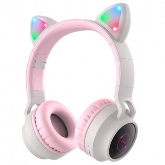 Зображення Навушники Hoco W27 Cat Ear Wireless Headphones Gray