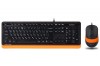 Клавиатура   мышка A4Tech F1010 Black-Orange