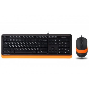Изображение Клавиатура   мышка A4Tech F1010 Black-Orange