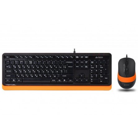 Клавиатура   мышка A4Tech F1010 Black-Orange