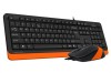Клавиатура   мышка A4Tech F1010 Black-Orange фото №2