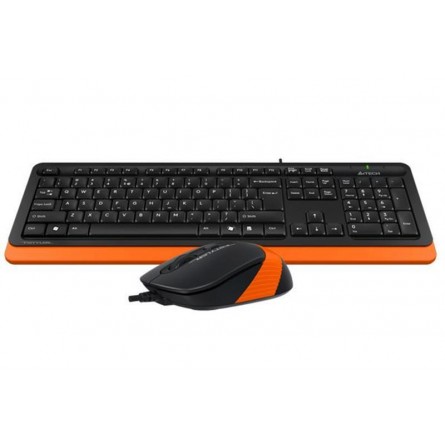 Клавіатура   мишка A4Tech F1010 Black-Orange фото №3