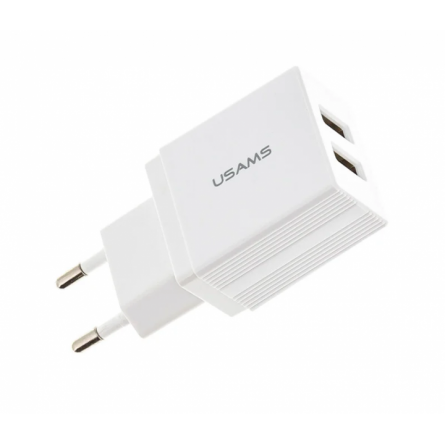 МЗП Usams T24 double USB 2.1A White фото №2