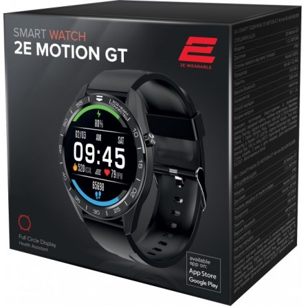 Smart часы 2E Motion GT 46 mm Black-Silver (-CWW20BKSL) фото №2
