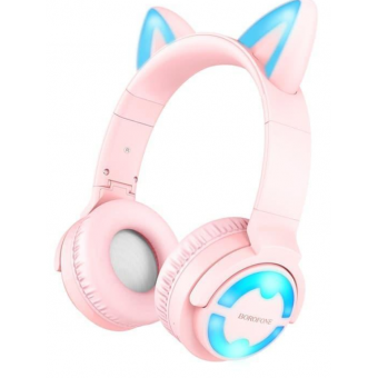 Зображення Навушники Borofone BO15 Cat Ear Wireless Headphones Pink