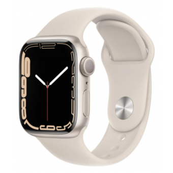 Зображення Smart годинник Apple Watch Series 7 GPS 45mm Starlight Aluminium Case with Beige (MKN63UL/A)