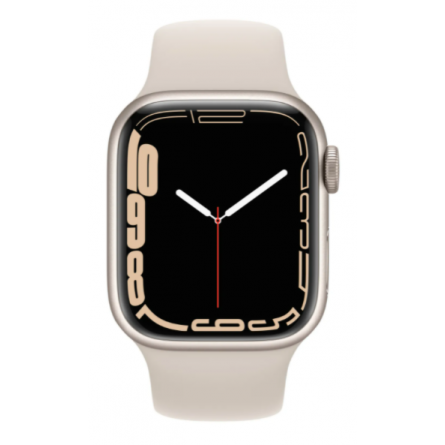 Smart часы Apple Watch Series 7 GPS 45mm Starlight Aluminium Case with Beige (MKN63UL/A) фото №2