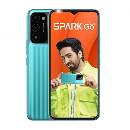Зображення Смартфон Tecno Spark Go 2022 (KG5m) 2/32Gb NFC Dual SIM Turquoise Cyan - зображення 1