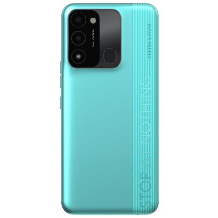 Смартфон Tecno Spark 8C (KG5k) 4/128Gb Dual SIM Turquoise Cyan фото №3
