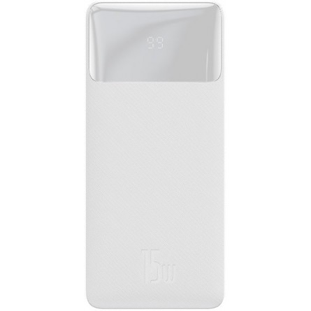 Мобильная батарея Baseus Bipow Digital Display 2USB Type-C 15W 30000 mAh (PPDML-K02) White
