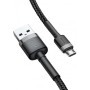 Зображення Baseus Cafule Cable USB For Micro 1.5A 2m Gray Black - зображення 4