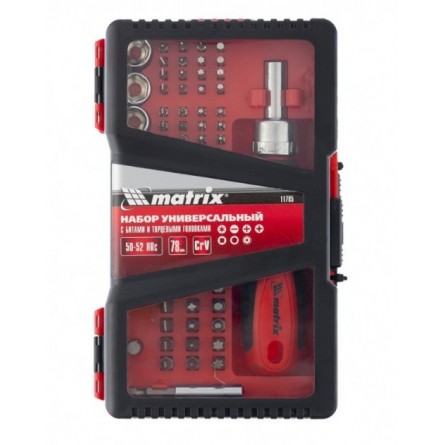 Набор инструменты MATRIX 78 шт, CrV (MTX, 117859)