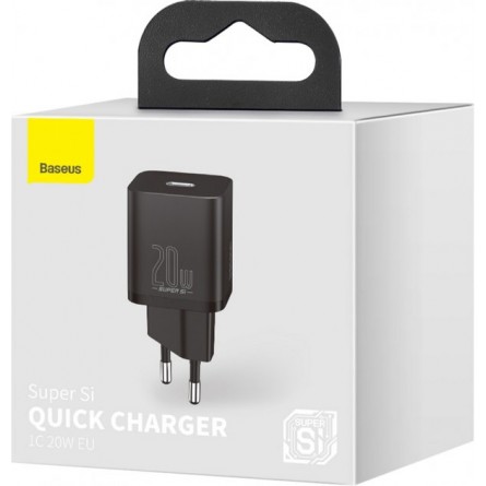 МЗП Baseus Super Si Quick Charger 20W Sets Black (CCSUP-B01) фото №3