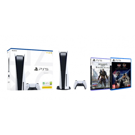 Зображення Ігрова приставка Sony PlayStation 5   PS5 Nioh Collection   PS5 Assassin’s Creed Valhalla - зображення 1