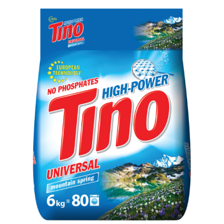 Порошок для стирки Tino High-Power Порошок пральний універсальний Mountain spring, 6 кг