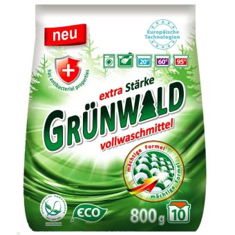 Зображення Порошок для прання Grünwald Порошок пральний універсальний Гірська Свіжість, 800 г п/е(eco)