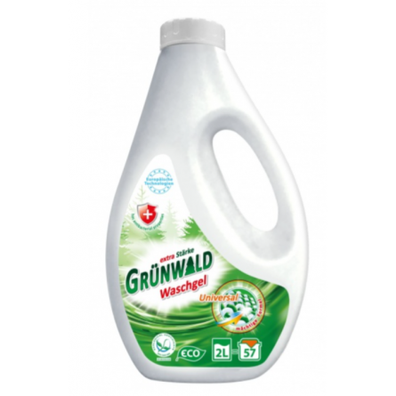 Гель для прання Grünwald кольорової та білої білизни, 2 л/57 циклів прання(eco)