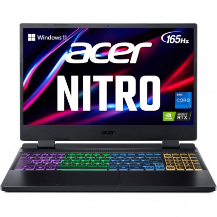 Зображення Ноутбук Acer Nitro 5 AN515-58 15.6FHD IPS 165Hz/Intel i7-12700H/32/1024F/NVD3070Ti-8/Lin/Black - зображення 1