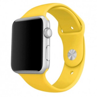 Зображення Ремешок DM Silicone-steel buckle для Apple Watch 38/40/41mm Yellow