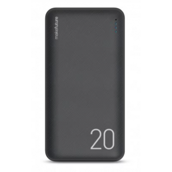 Изображение Мобильная батарея MakeFuture Power Bank 20000 mAh Black (MPB-204BK)