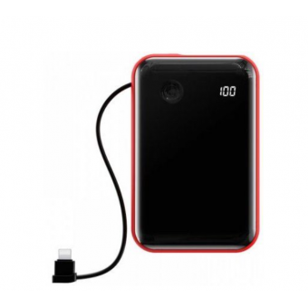 Зображення Мобільна батарея Baseus Mini S Digital Display 10000mAh 3A (With Lightning Cable) - Black (PPXF-E01)