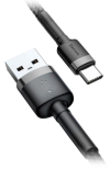 Baseus Cafule Cable USB For Type-C 3A 1m Gray Black фото №3