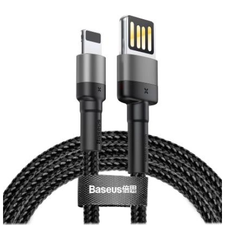 Кабель Baseus Cafule Special Edition Cable USB Lightning 2.4A 1m Black Grey