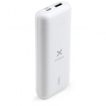 Изображение Мобильная батарея Vinga 10000 mAh glossy white (VPB1MWH)