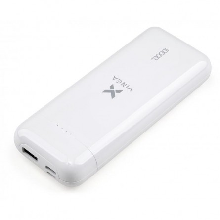 Мобільна батарея Vinga 10000 mAh glossy white (VPB1MWH) фото №2