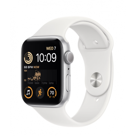 Smart годинник Apple Watch SE 2022 GPS 40mm Silver Aluminium Case with White Sport Band - Regular (MNJV3UL/A) фото №3