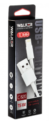 Walker USB cable C820 iPhone 5 white фото №2