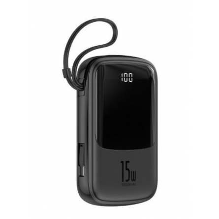 Мобильная батарея Baseus Qpow 10000mAh 15W Black (PPQD-A01) фото №2