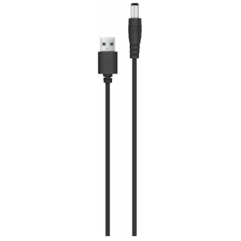 Зображення Кабель ACCLAB USB to DC 5,5х2,1 мм 5V 1,5A (чорний)