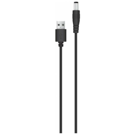 Кабель ACCLAB USB to DC 5,5х2,1 мм 5V 1,5A (чорний)