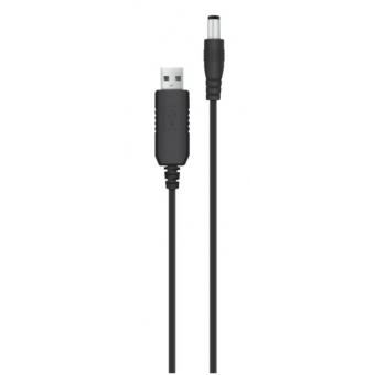 Зображення Кабель ACCLAB USB to DC 5,5х2,5 мм 12V 1A (чорний)