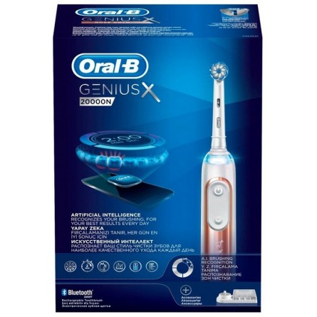 Зубна щітка Braun Oral-B Genius X/D706.515.6X 20000N Rose gold фото №4