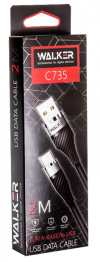 Walker USB cable C735 2m Micro black фото №2