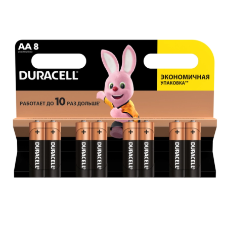 Батарейки Duracell Basic LR6 ALKALINE 8шт. (6409643)