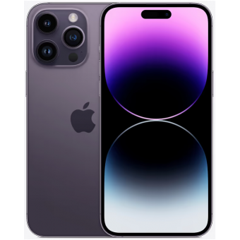 Зображення Смартфон Apple iPhone 14 Pro Max 128GB Deep Purple eSim (MQ9T3)