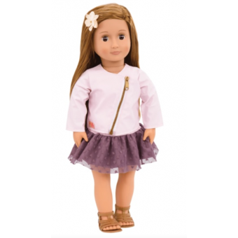 Зображення Лялька Our Generation Віена в рожевій шкіряній куртці 46 см (BD31101Z)