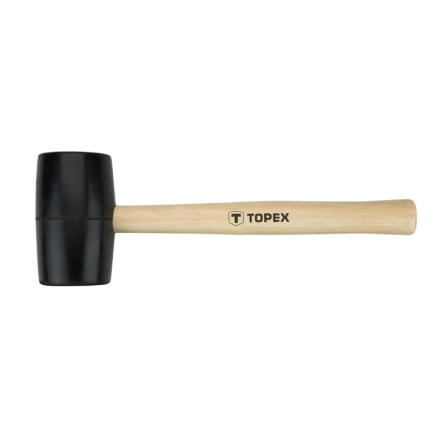 Молоток Topex Киянка гумова , обух 900 г, діаметр обуху 72 мм, рукоятка дерев'яна, 338 мм фото №2