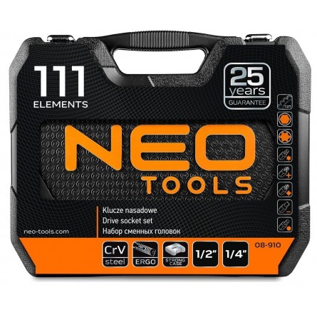 Набор инструменты Neo Tools 111 од.1/41/2 CrV фото №7