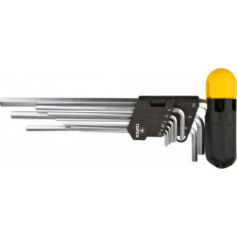 Зображення Ключ Topex шестигранні , набір 9 од., 1.5-10 мм, рукоятка для ключів, довгі